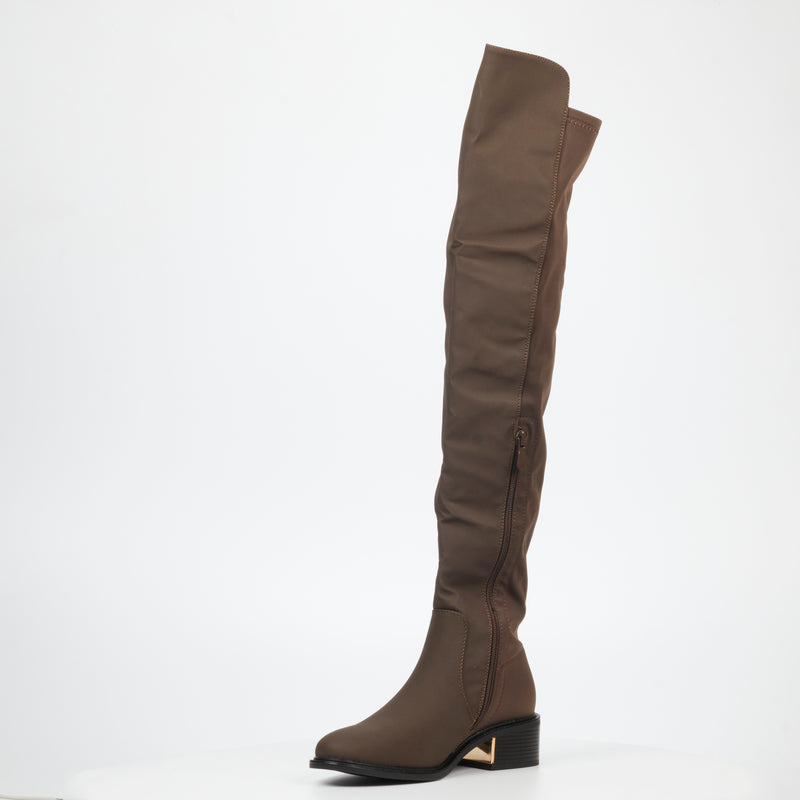 MIss Black Qatar 4 High Boot - Chocolate footwear Miss Black