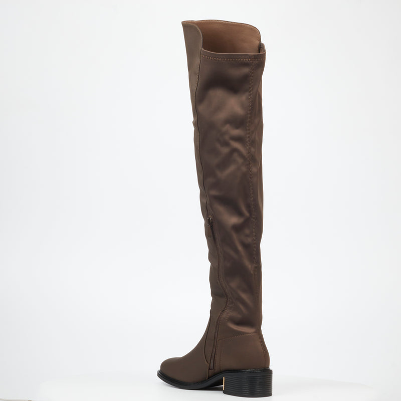 MIss Black Qatar 4 High Boot - Chocolate footwear Miss Black