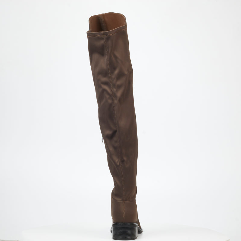 MIss Black Qatar 4 High Boot - Chocolate footwear Miss Black