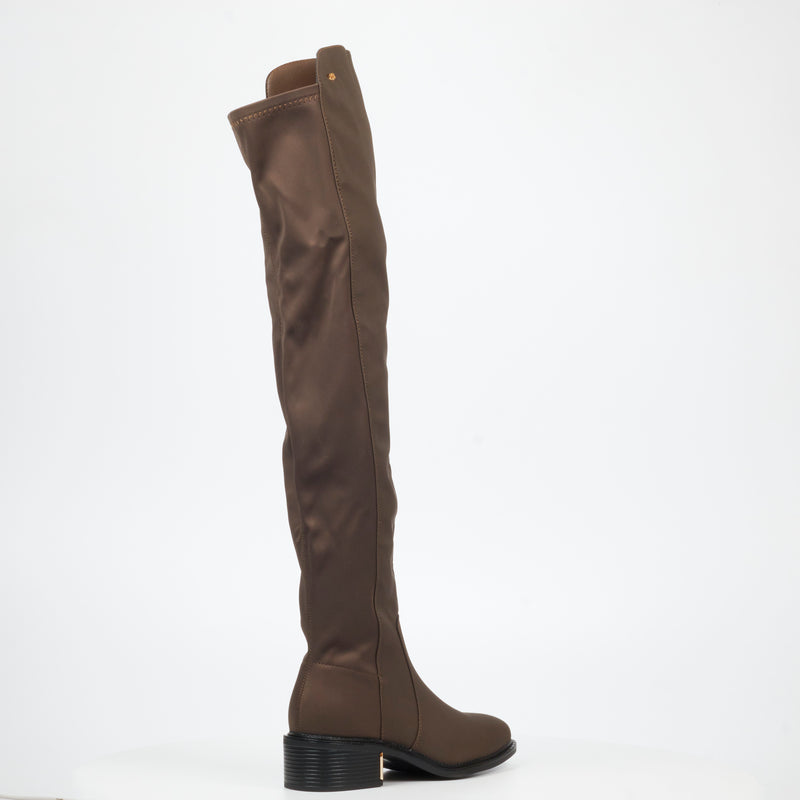 MIss Black Qatar 4 High Boot - Chocolate footwear Miss Black