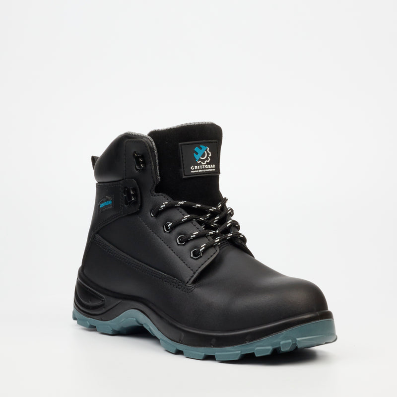 Grittgear Quartz S1P Leather Safety Boot - Black safety Grittgear