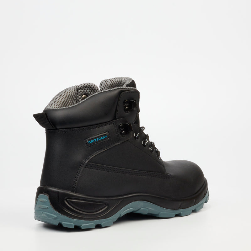 Grittgear Quartz S1P Leather Safety Boot - Black safety Grittgear