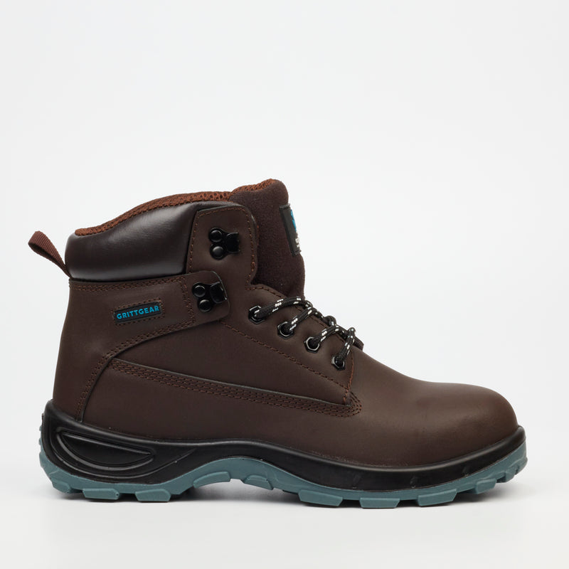 Grittgear Quartz S1P Leather Safety Boot - Chocolate safety Grittgear