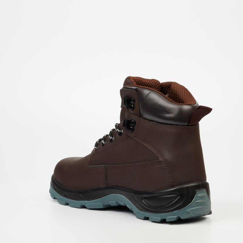 Grittgear Quartz S1P Leather Safety Boot - Chocolate safety Grittgear