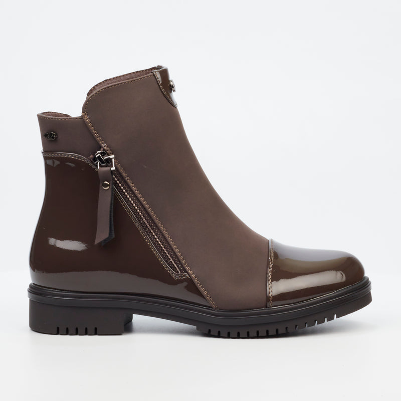 Miss Black Radar 1 Ankle Boot - Chocolate footwear Miss Black   