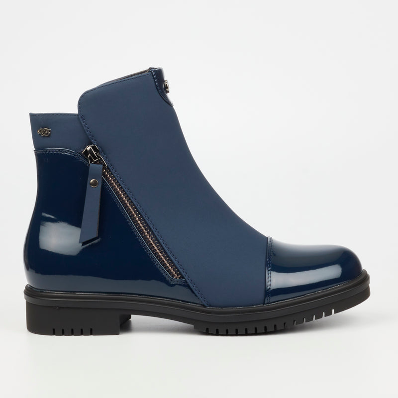 Miss Black Radar 1 Ankle Boot - Navy footwear Miss Black