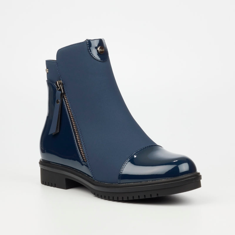 Miss Black Radar 1 Ankle Boot - Navy footwear Miss Black