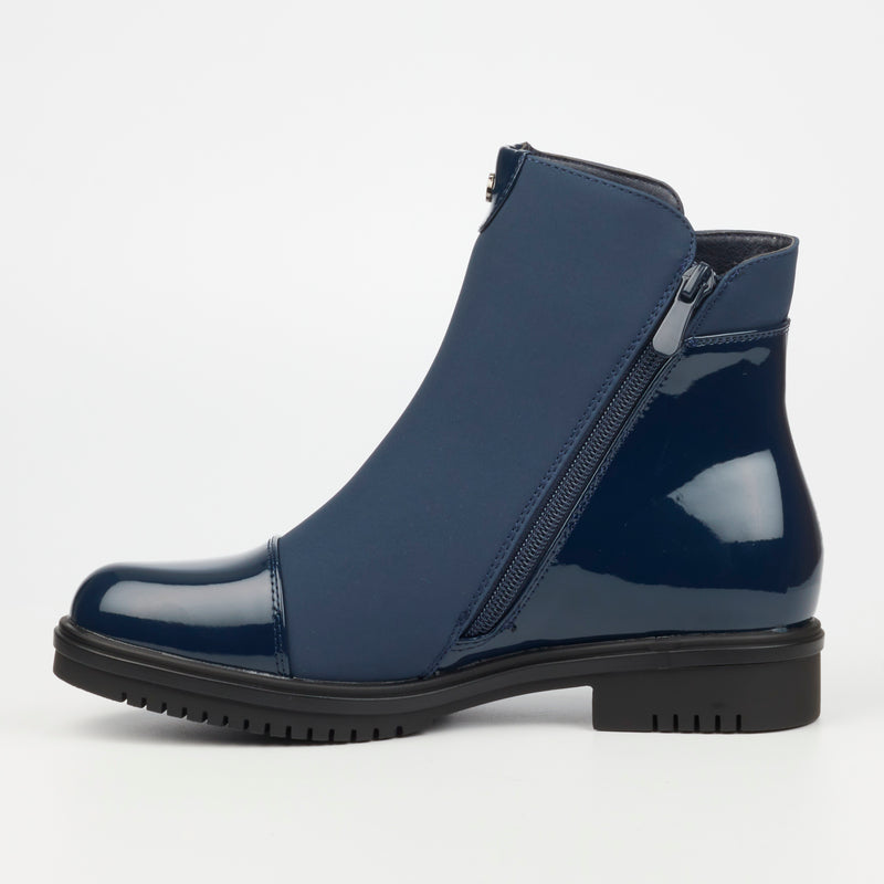 Miss Black Radar 1 Ankle Boot - Navy footwear Miss Black