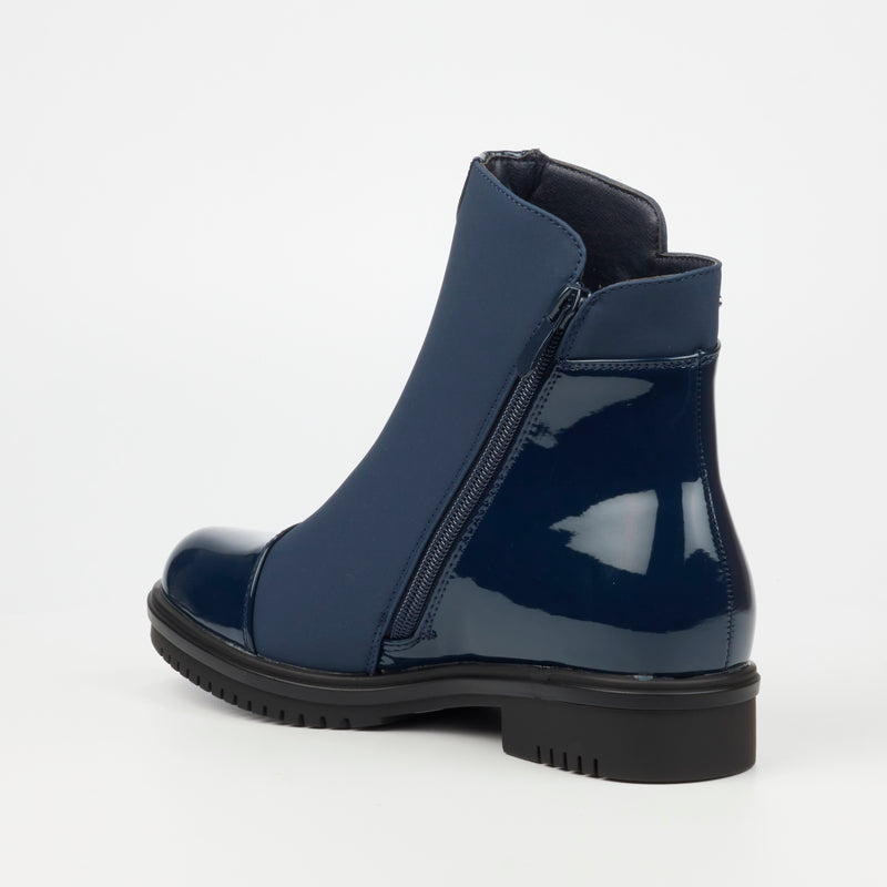 Miss Black Radar 1 Ankle Boot - Navy footwear Miss Black