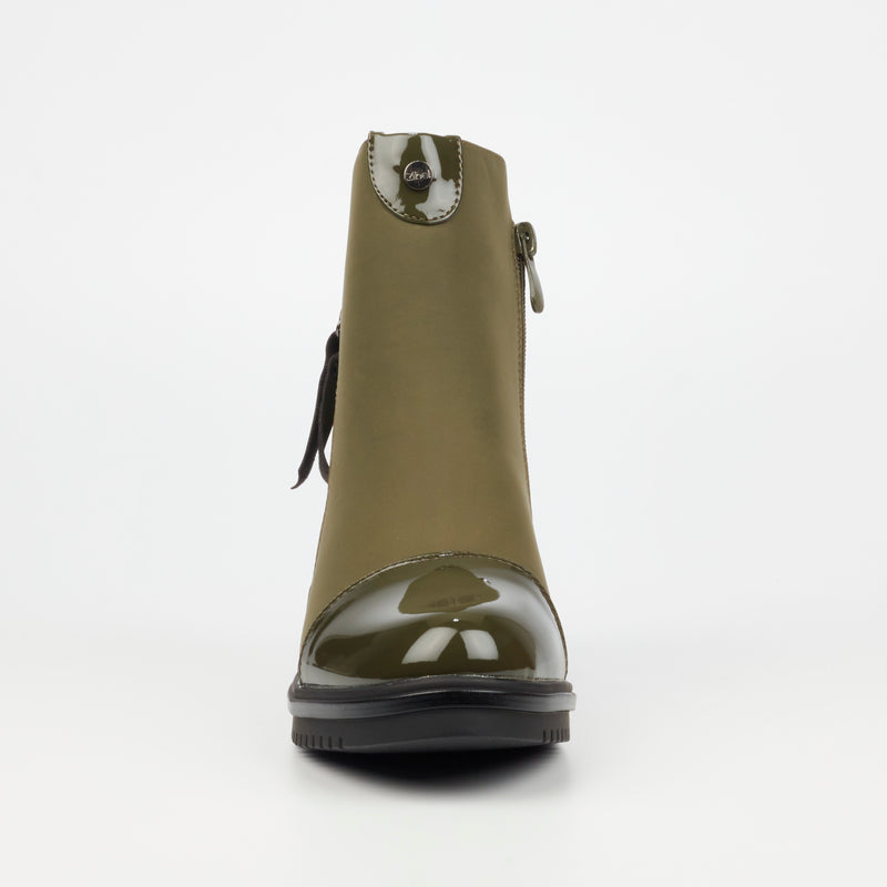 Miss Black Radar 1 Ankle Boot - Olive footwear Miss Black   