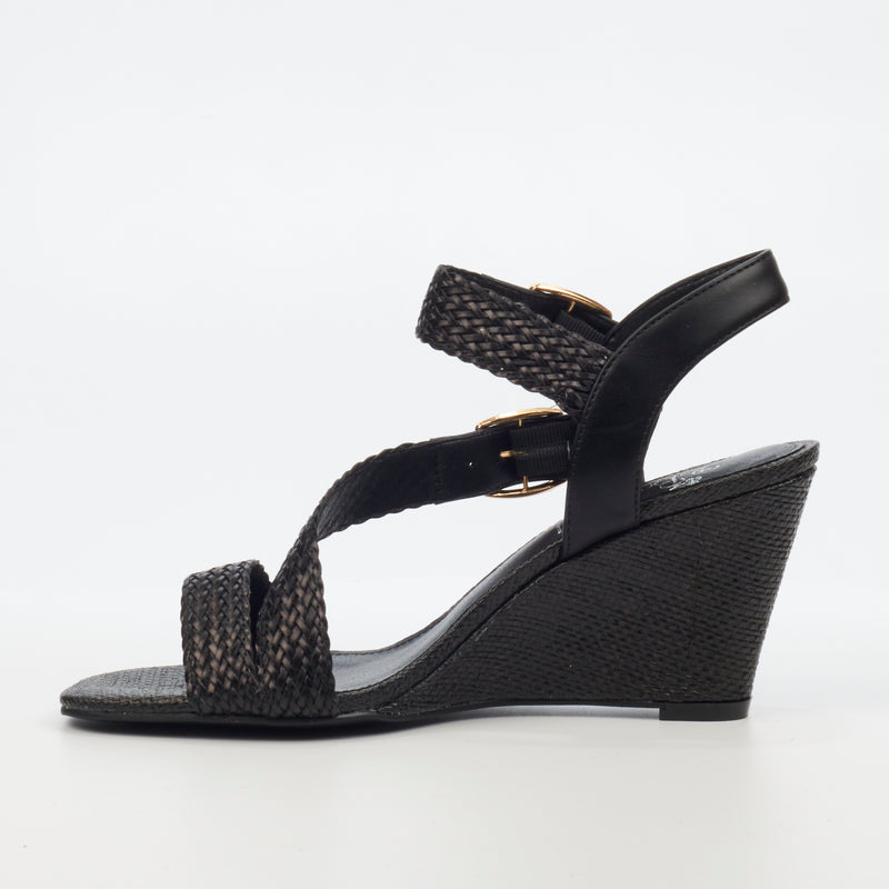 Butterfly Feet Raeleen 1 Wedge - Black footwear Butterfly Feet   