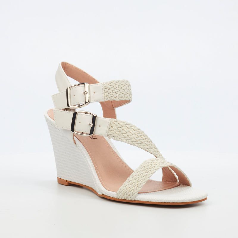 Butterfly Feet Raeleen 1 Wedge - White footwear Butterfly Feet   