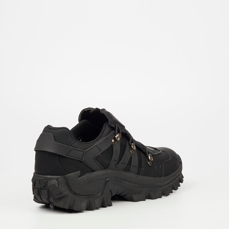 Urbanart Raggered 3 Faux Nubuck Sneaker - Black footwear Urbanart   