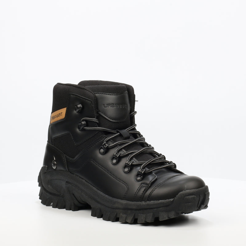 Urbanart Raggered 4 Faux Wax Ankle Boot - Black footwear Urbanart   
