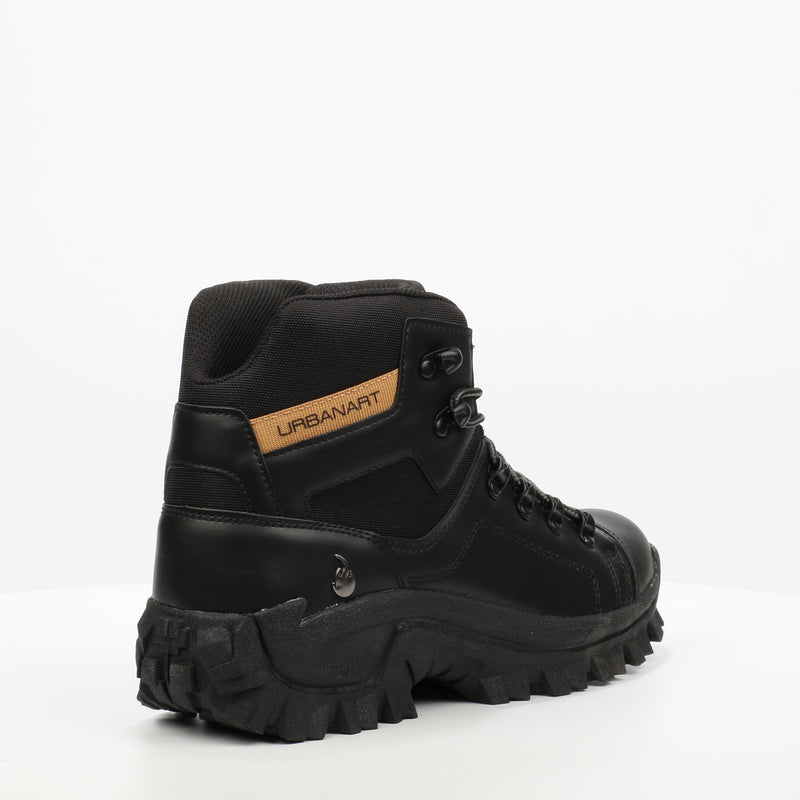 Urbanart Raggered 4 Faux Wax Ankle Boot - Black footwear Urbanart   