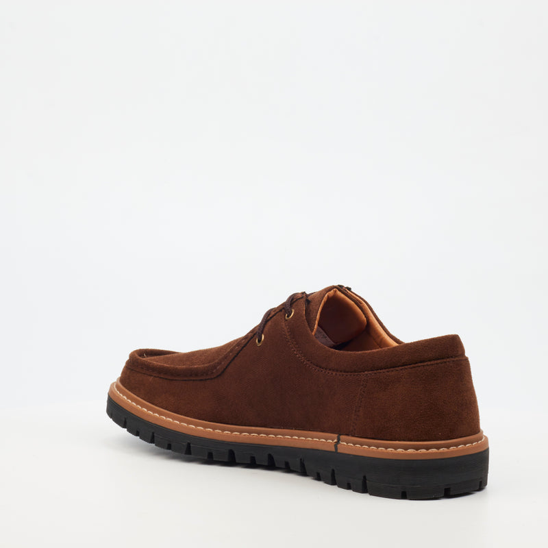 Mazerata Raymond 1 Faux Suede Loafer - Chocolate footwear Mazerata   