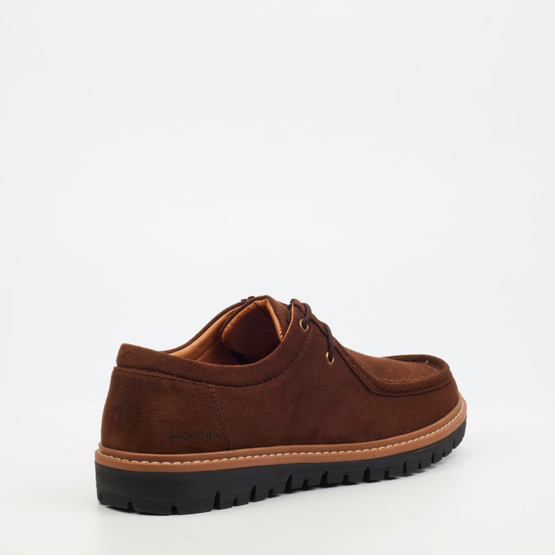 Mazerata Raymond 1 Faux Suede Loafer - Chocolate footwear Mazerata   