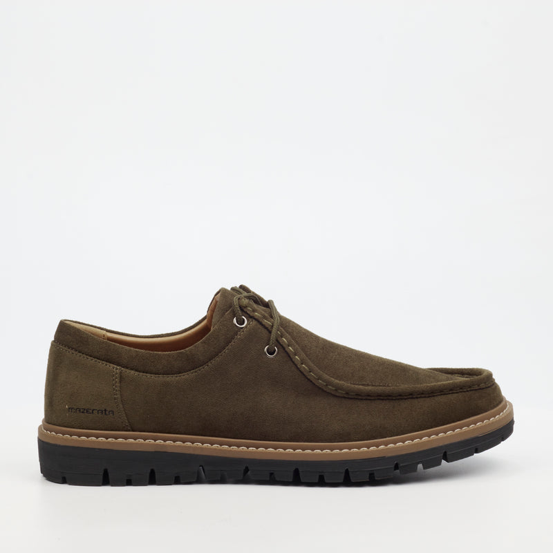 Mazerata Raymond 1 Faux Suede Loafer - Olive footwear Mazerata   