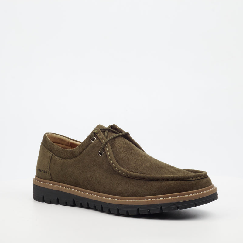 Mazerata Raymond 1 Faux Suede Loafer - Olive footwear Mazerata