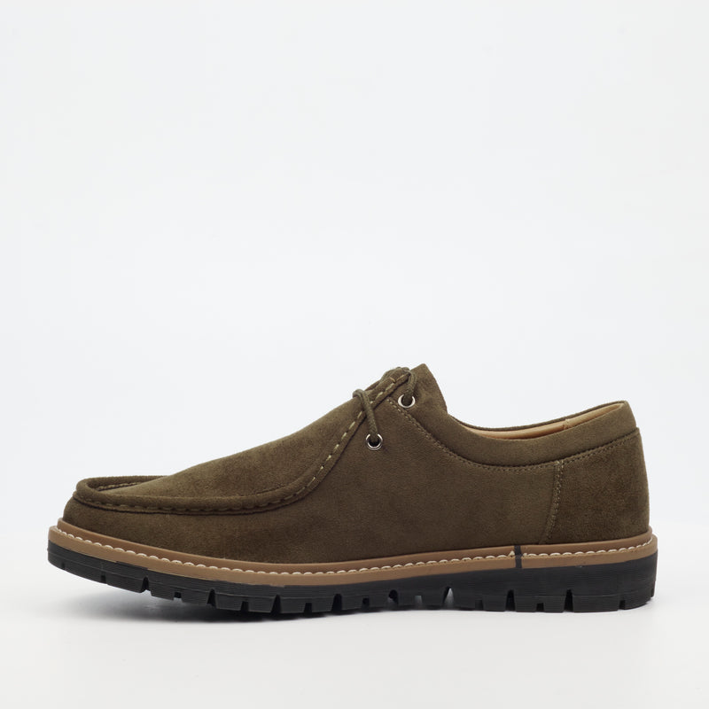 Mazerata Raymond 1 Faux Suede Loafer - Olive footwear Mazerata