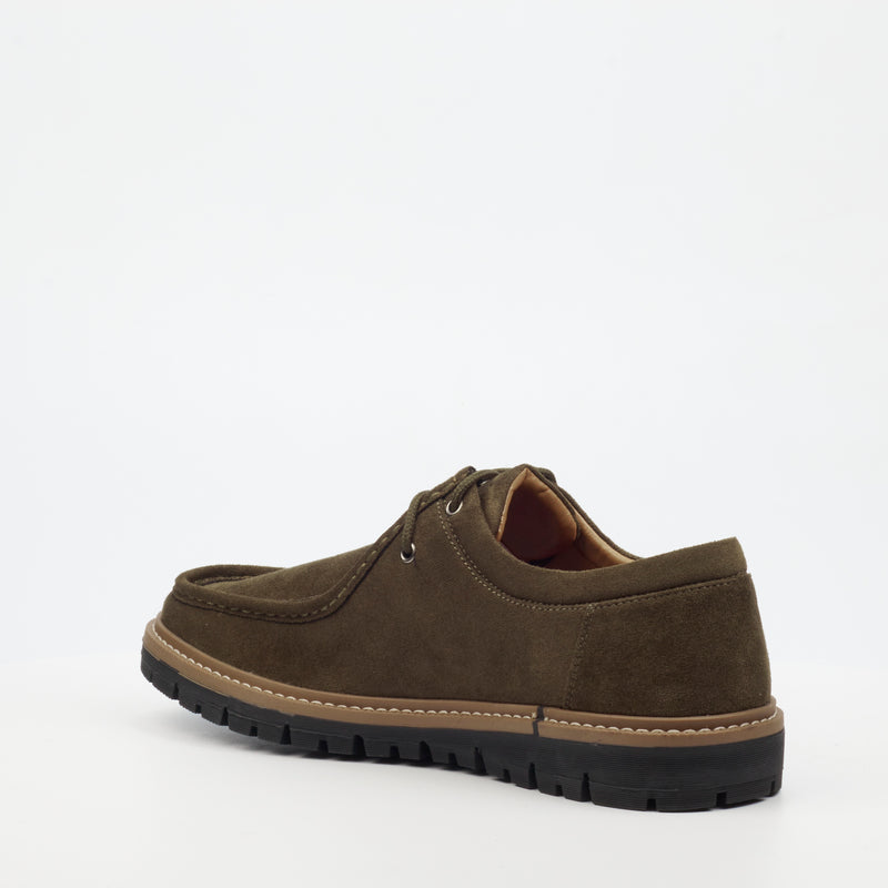 Mazerata Raymond 1 Faux Suede Loafer - Olive footwear Mazerata