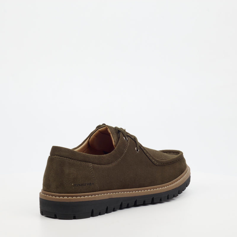 Mazerata Raymond 1 Faux Suede Loafer - Olive footwear Mazerata   