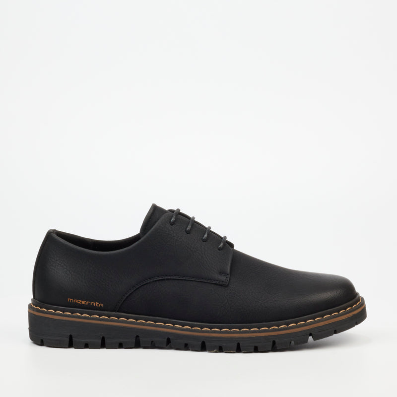 Mazerata Raymond 5 Faux Nubuck Shoe - Black footwear Mazerata