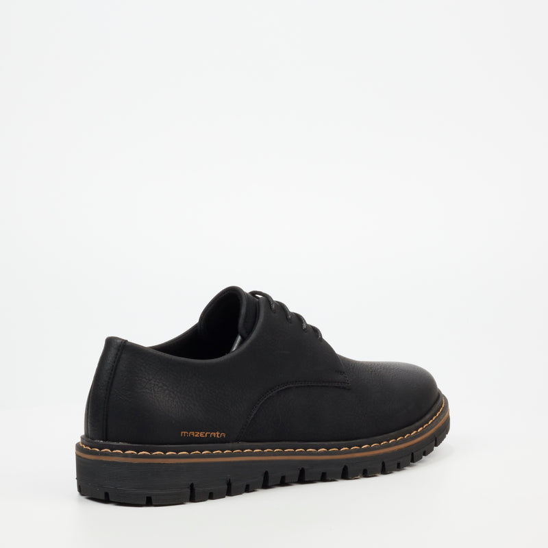 Mazerata Raymond 5 Faux Nubuck Shoe - Black footwear Mazerata