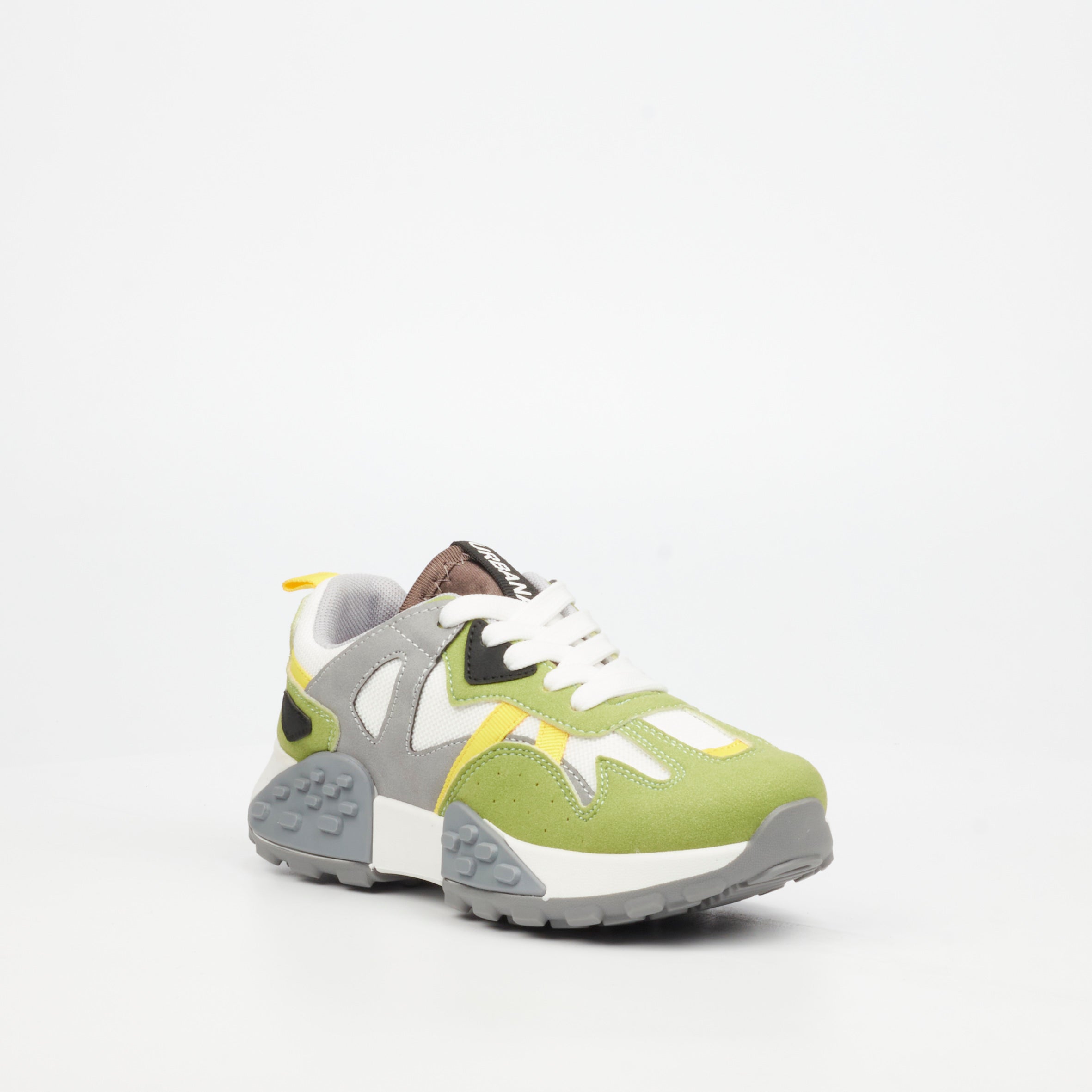 Urbanart Redo 1 Faux Wax / Faux Nylon Sneaker - Green (youth) footwear UBRT