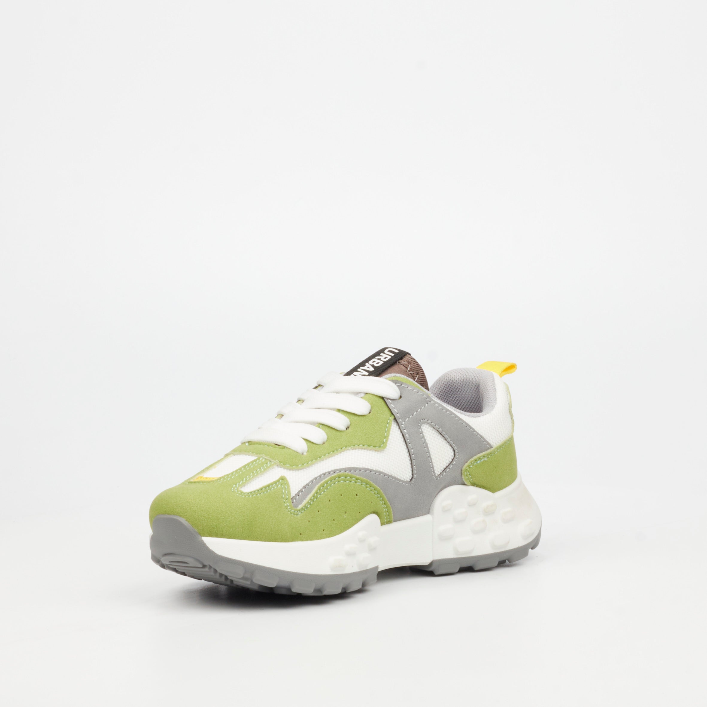 Urbanart Redo 1 Faux Wax / Faux Nylon Sneaker - Green (youth) footwear UBRT