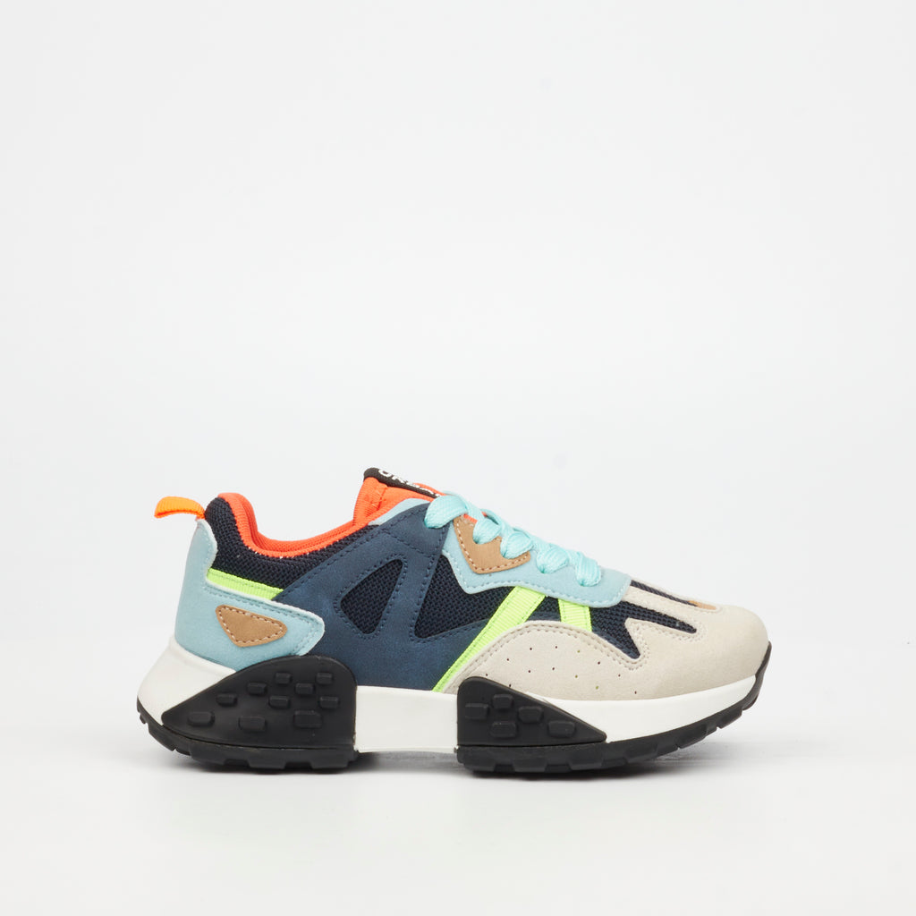 Urbanart Redo 1 Faux Wax / Faux Nylon Sneaker - Navy (youth) footwear UBRT