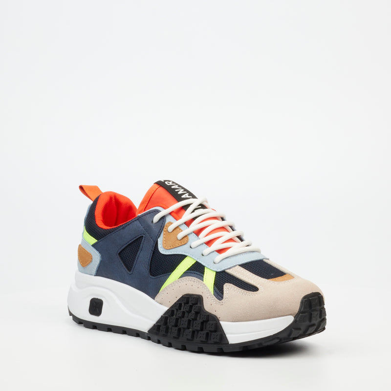 Urbanart Redo 1 Faux Wax / Nylon Sneaker - Navy footwear UBRT