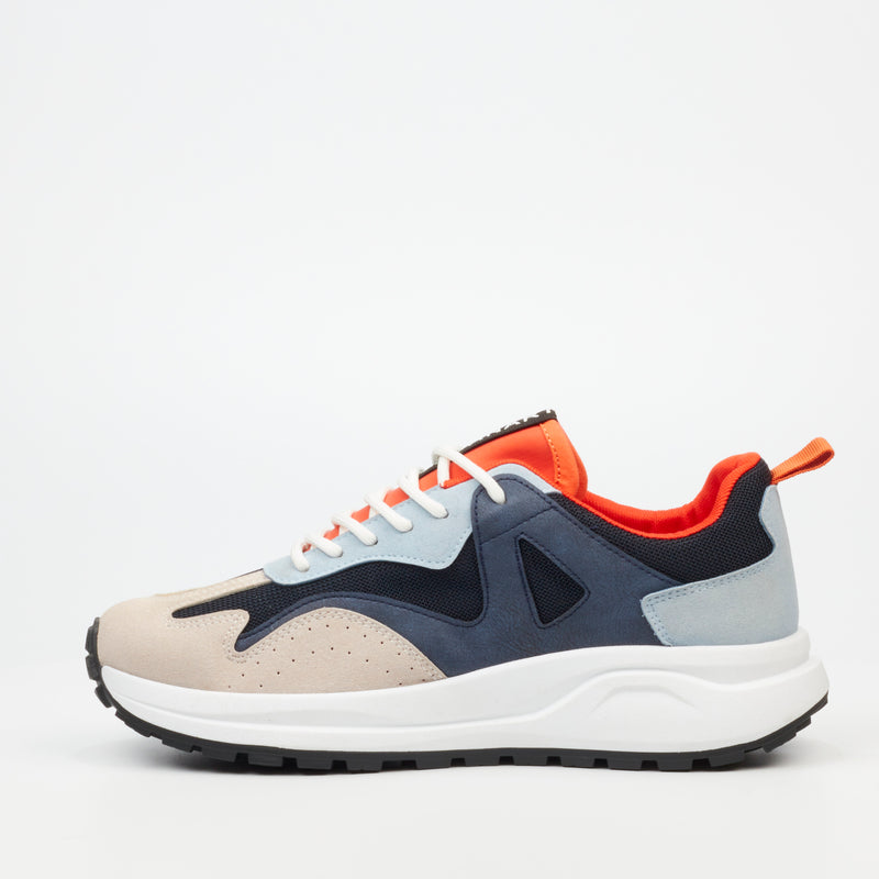 Urbanart Redo 1 Faux Wax / Nylon Sneaker - Navy footwear UBRT