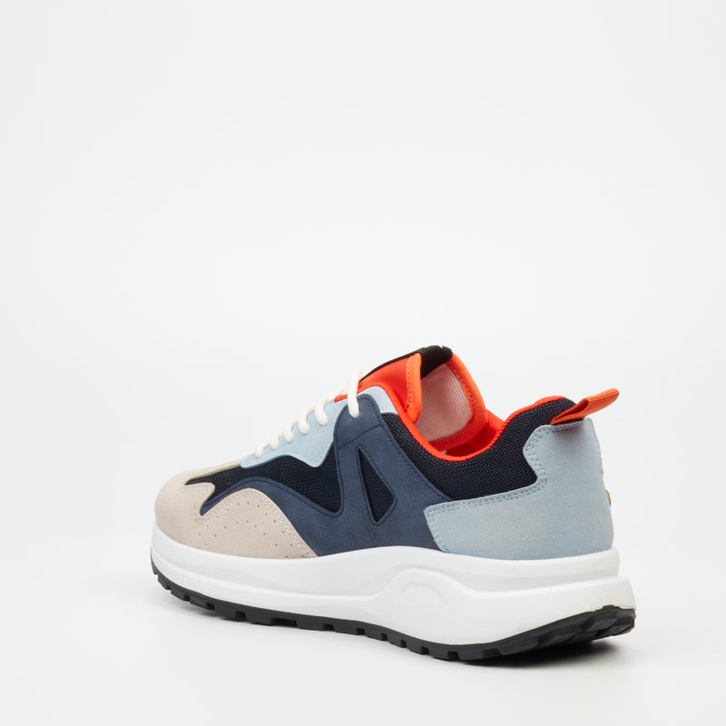 Urbanart Redo 1 Faux Wax / Nylon Sneaker - Navy footwear UBRT