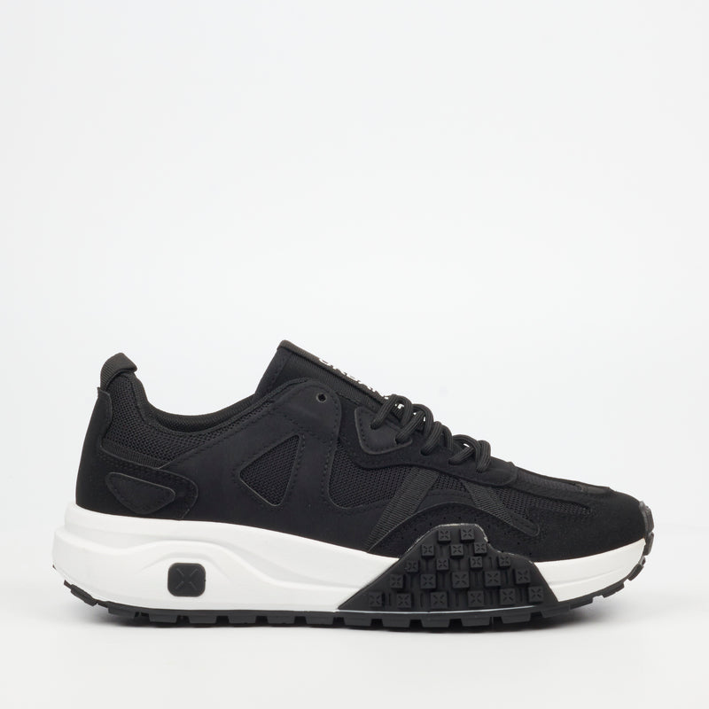 Urbanart Redo 2 Faux Nubuck / Mesh Sneaker - Black footwear UBRT