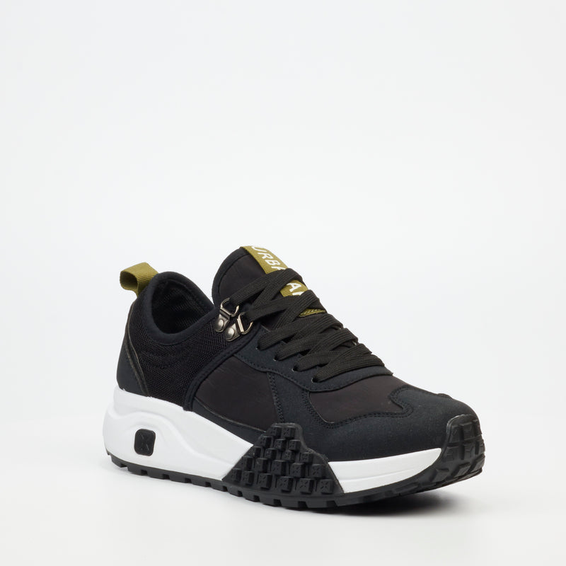 Urbanart Redo 2 Faux Nubuck / Mesh Sneaker - Black footwear UBRT