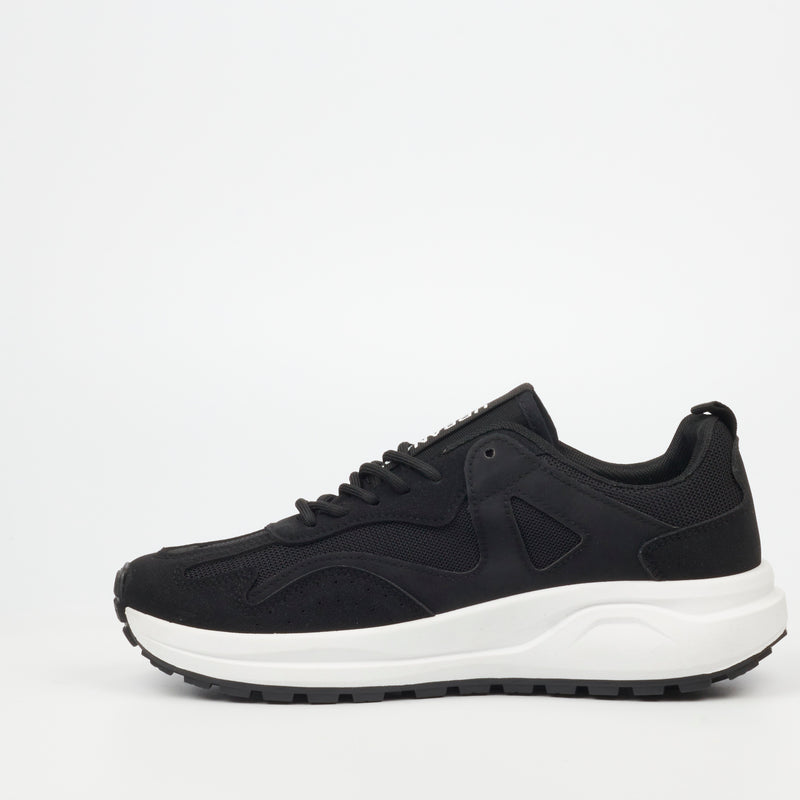 Urbanart Redo 2 Faux Nubuck / Mesh Sneaker - Black footwear UBRT