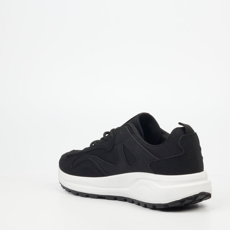 Urbanart Redo 2 Faux Nubuck / Mesh Sneaker - Black footwear UBRT