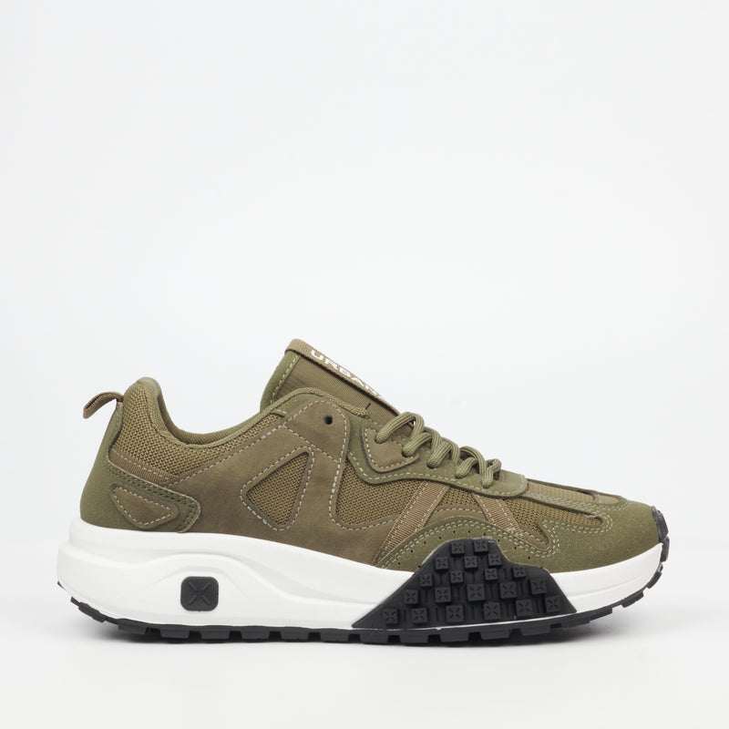 Urbanart Redo 2 Faux Nubuck / Mesh Sneaker - Olive footwear UBRT