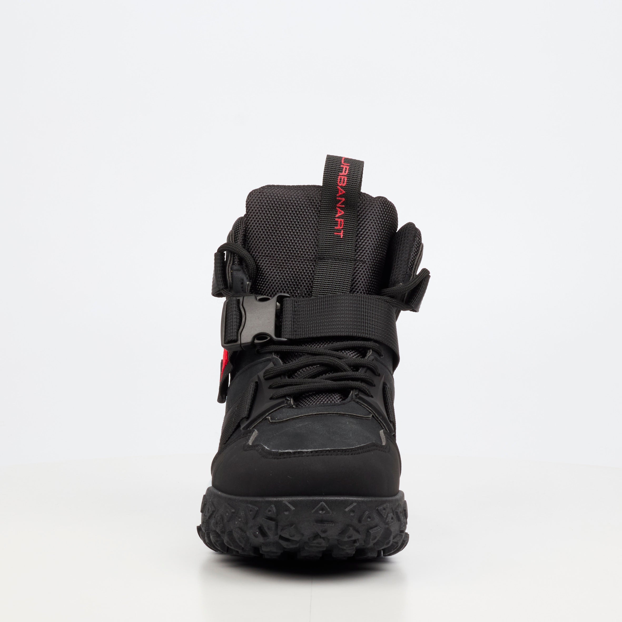 Urbanart Remi 12 Faux Nubuck / Nylon Ankle Boot - Black footwear Urbanart