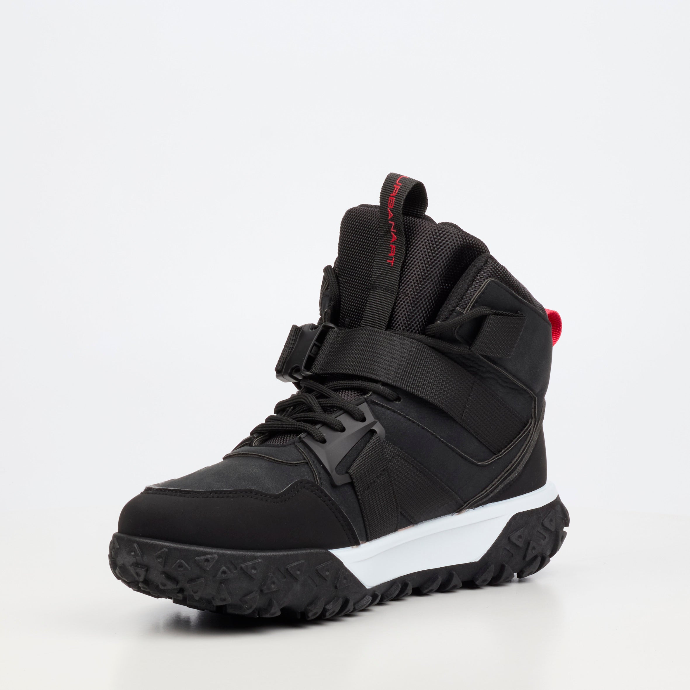 Urbanart Remi 12 Faux Nubuck / Nylon Ankle Boot - Black footwear Urbanart