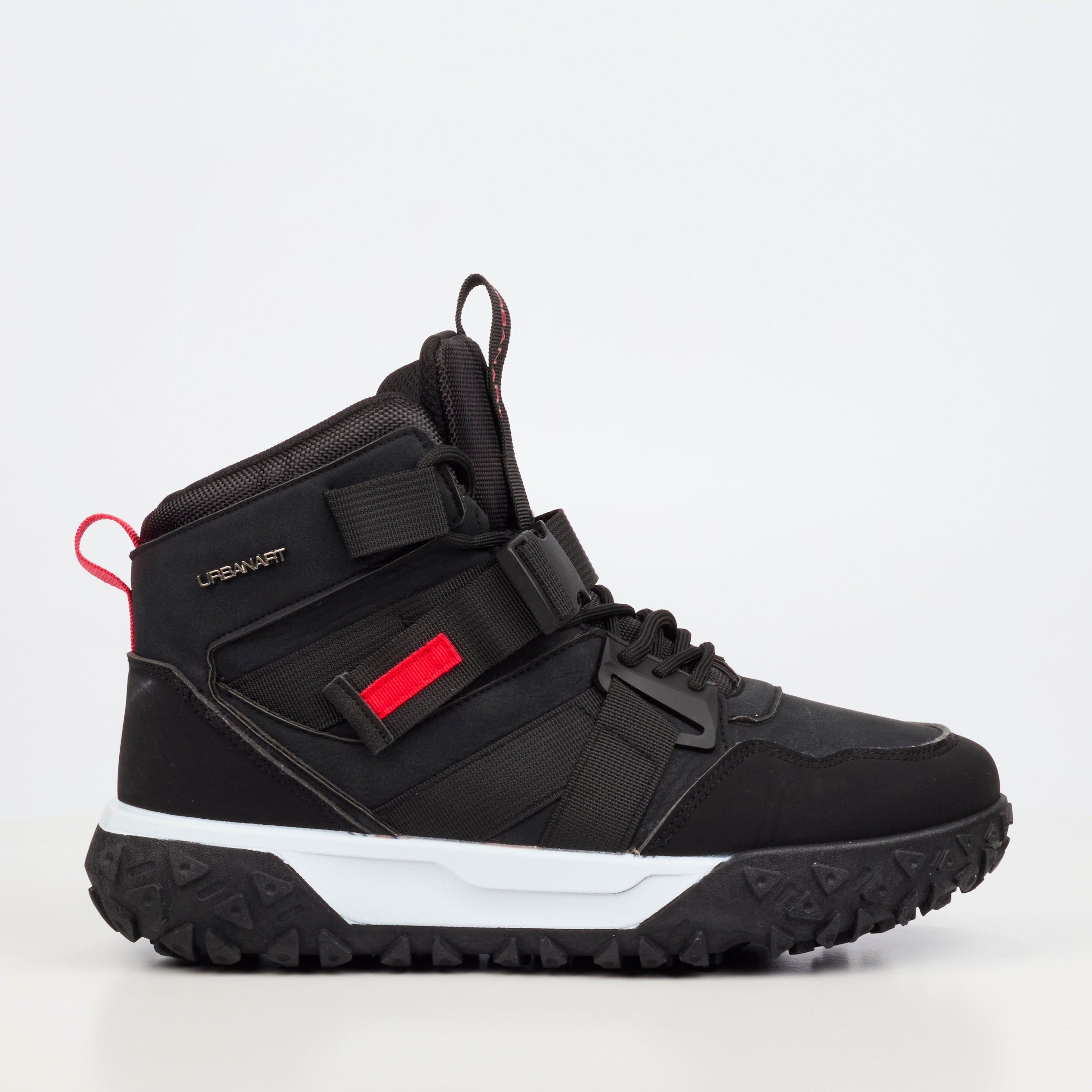 Urbanart Remi 12 Faux Nubuck / Nylon Ankle Boot - Black footwear Urbanart