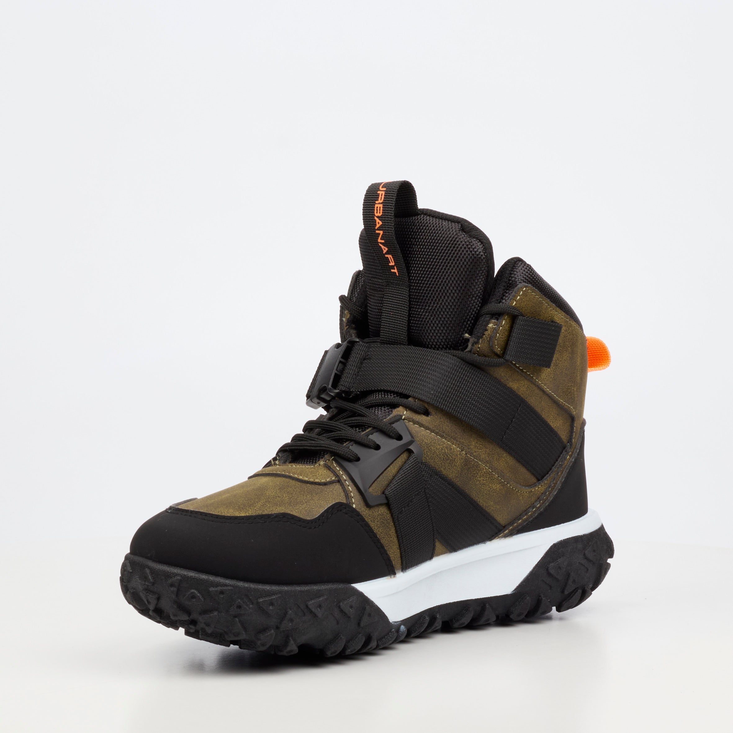 Urbanart Remi 12 Faux Nubuck / Nylon Ankle Boot - Olive footwear Urbanart