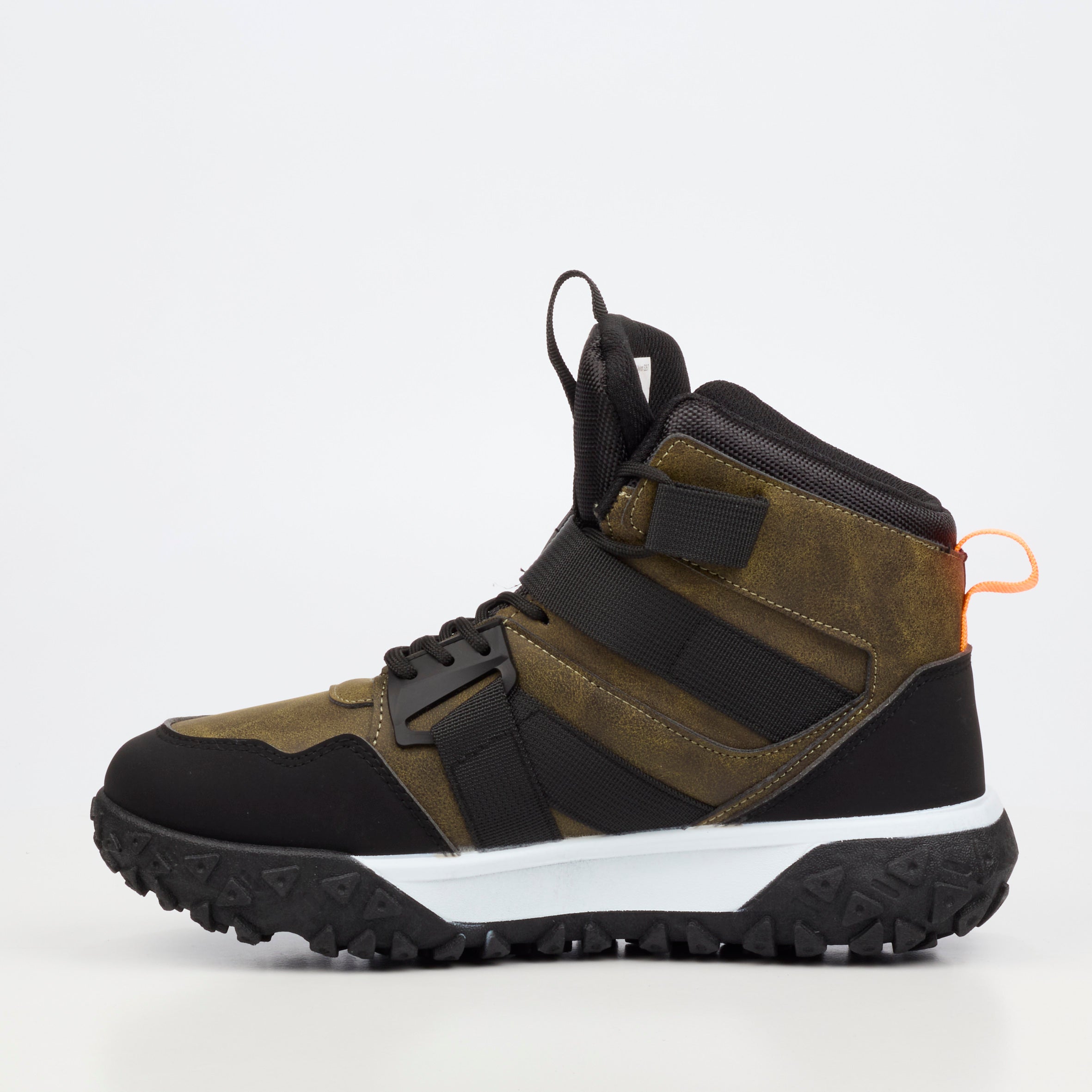 Urbanart Remi 12 Faux Nubuck / Nylon Ankle Boot - Olive footwear Urbanart
