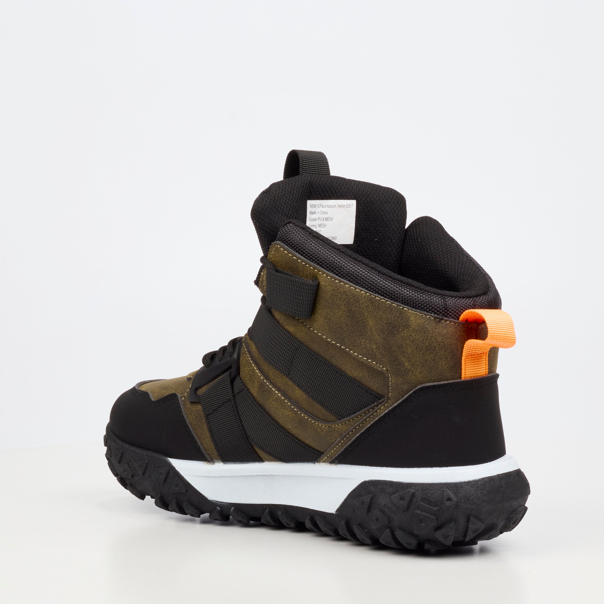Urbanart Remi 12 Faux Nubuck / Nylon Ankle Boot - Olive footwear Urbanart