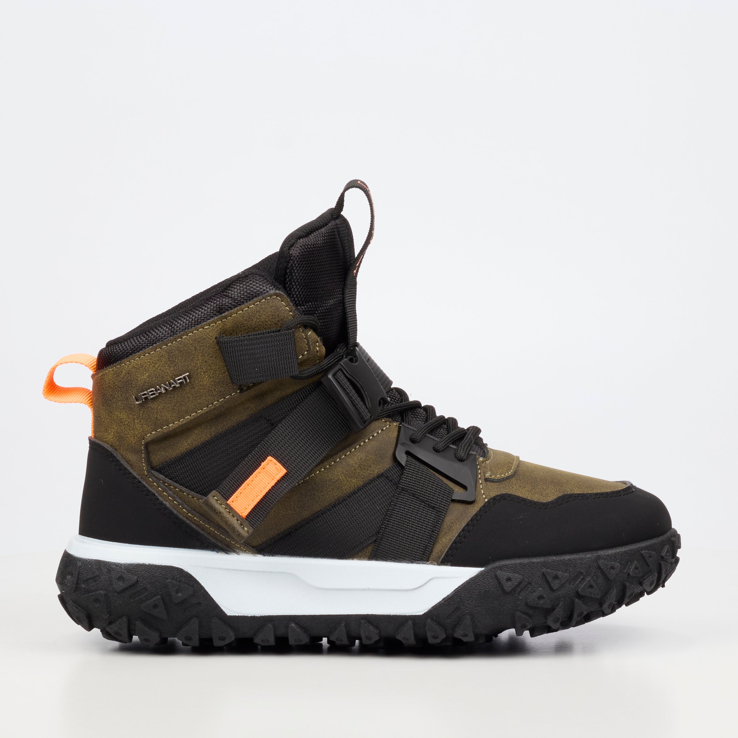 Urbanart Remi 12 Faux Nubuck / Nylon Ankle Boot - Olive footwear Urbanart