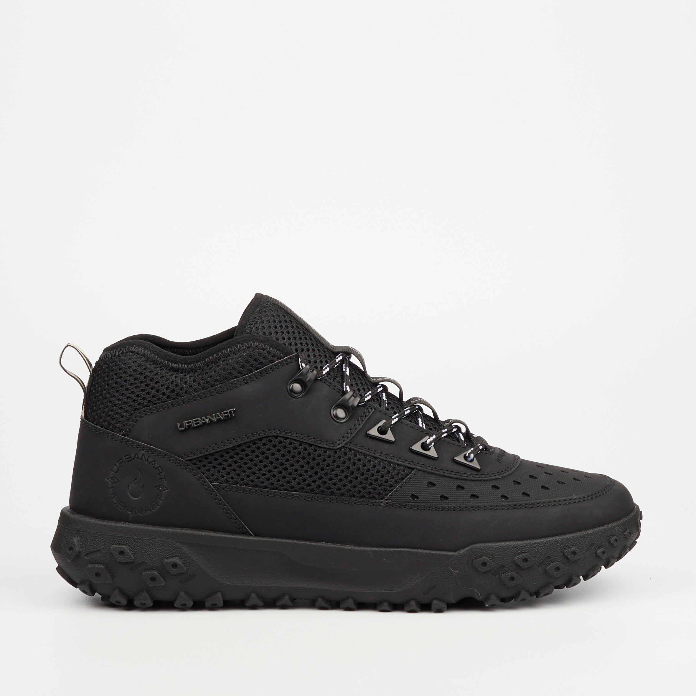 Urbanart Remi 1 Faux Nubuck / Mesh Ankle Boot - Black footwear Urbanart