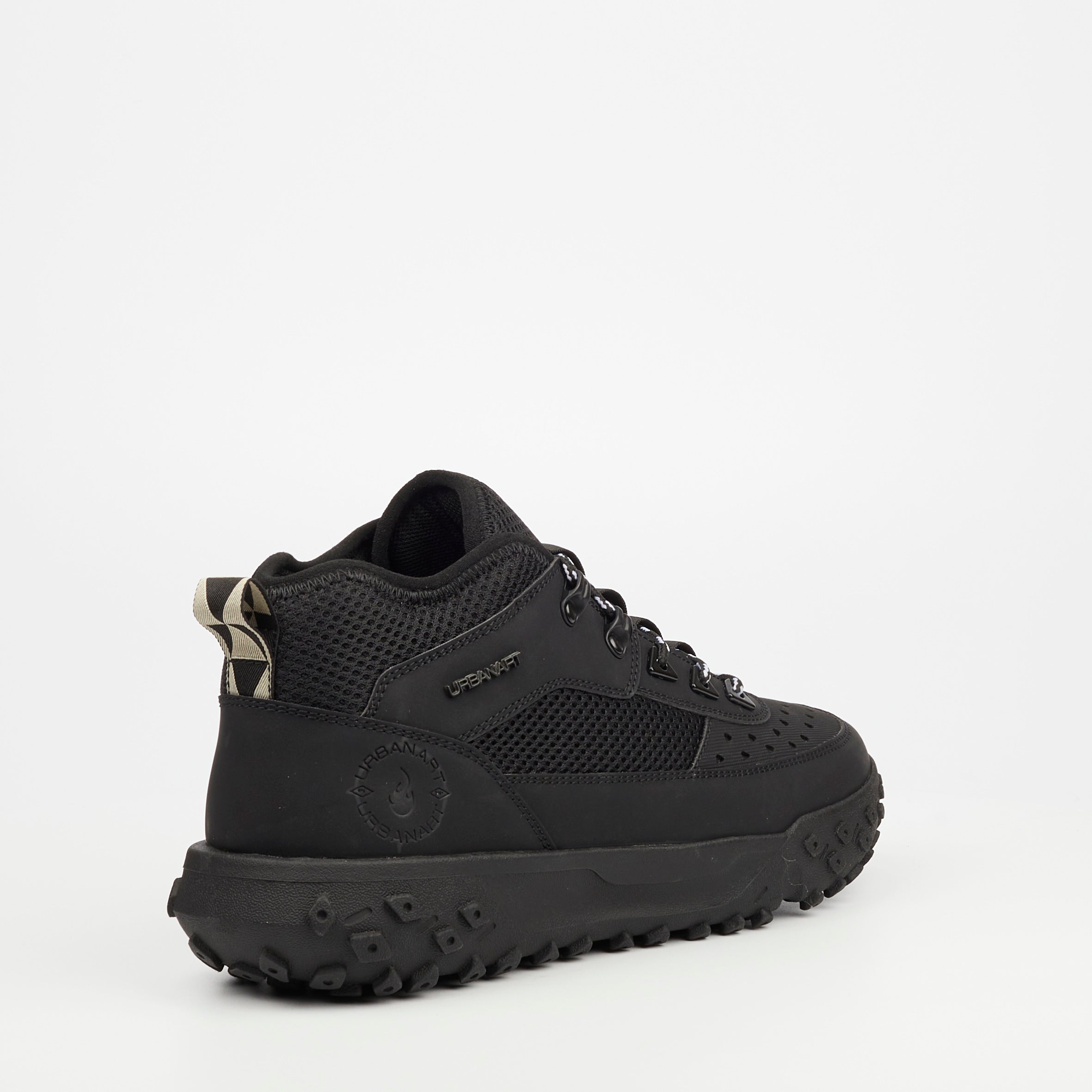 Urbanart Remi 1 Faux Nubuck / Mesh Ankle Boot - Black footwear Urbanart