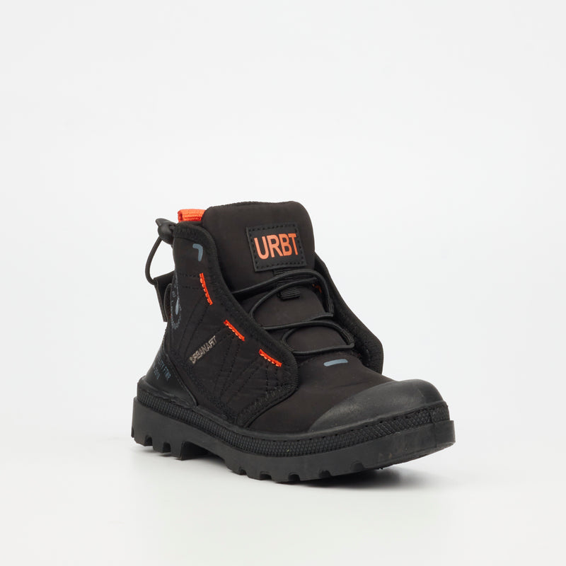 Urbanart Renegade 6 Lycra Ankle Boot - Black (kids) footwear UBRT   