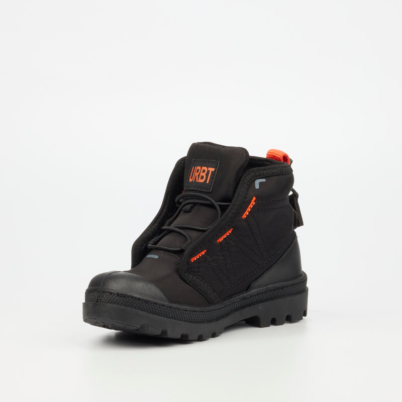 Urbanart Renegade 6 Lycra Ankle Boot - Black (kids) footwear UBRT   